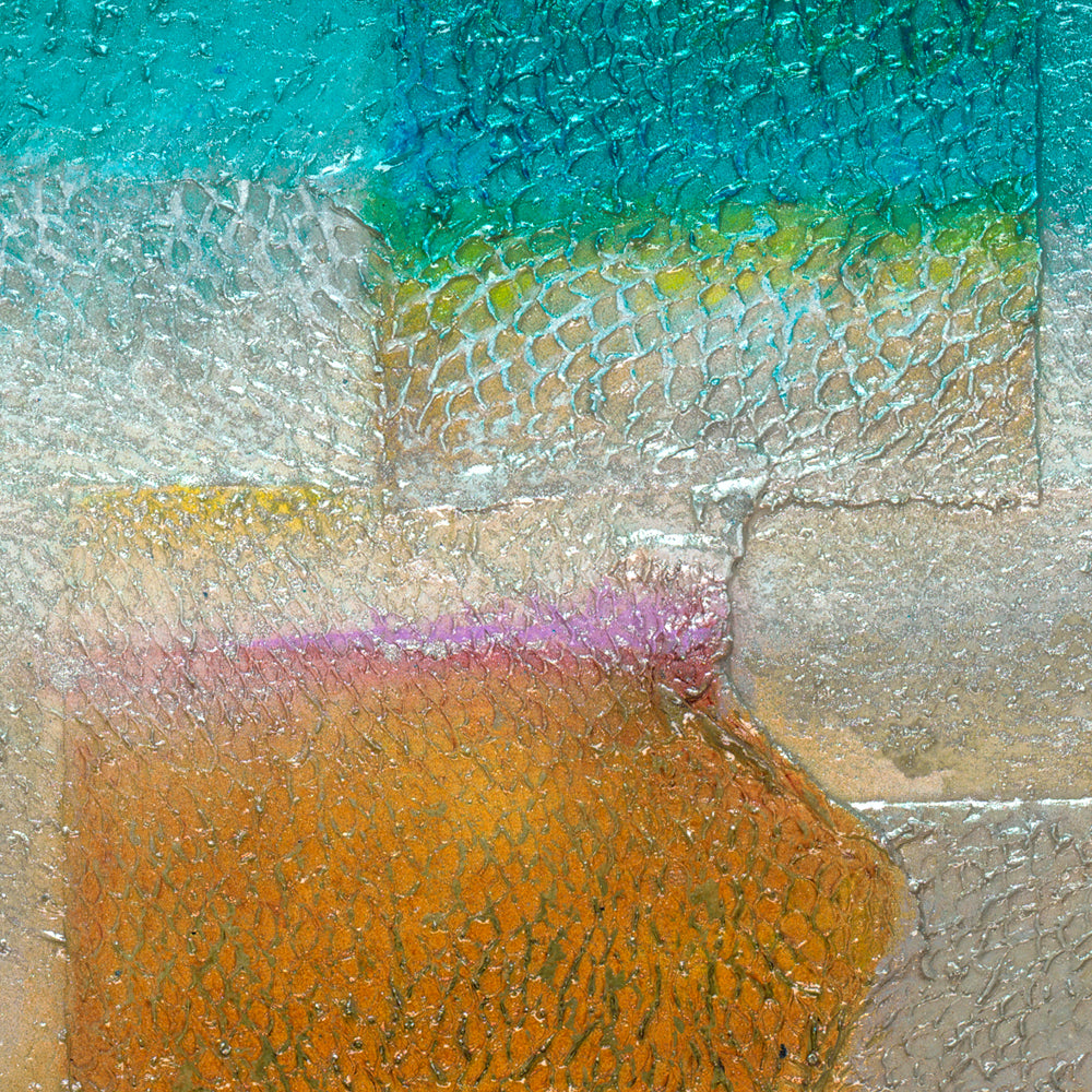 close up detail shot of fish texture in Twilight Tide painting