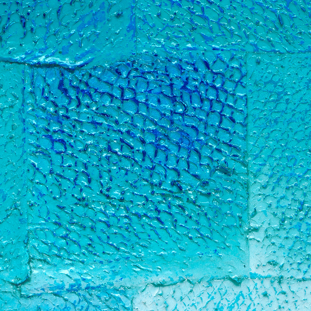 close up detail shot of fish texture in Twilight Tide painting