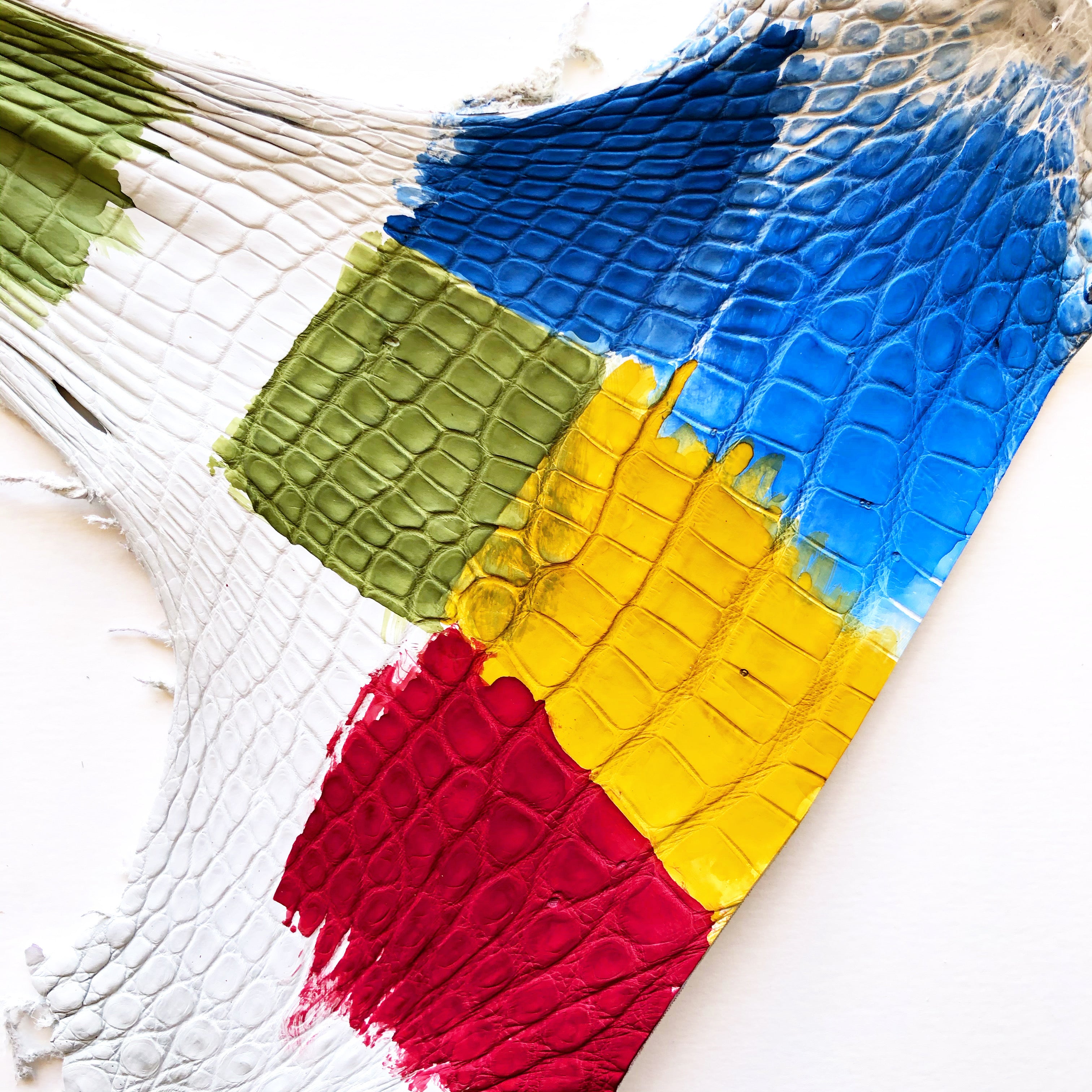 Coming soon! Custom dyed exotic leathers